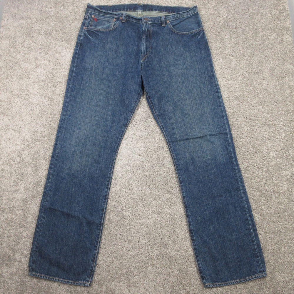 Polo Ralph Lauren Jeans‎ Mens 36x32 Blue 867 Classic Fit Faded Zip Denim Pants